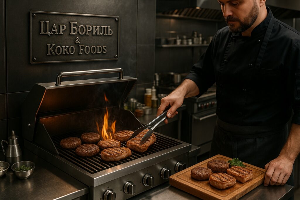 Главен готвач на Koko Foods приготвя грил с продукти от Месокомбинат Цар Бориль – партньори в Казанлък