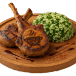 Агнешки котлети със спанак и ориз – домашно приготвено ястие от Koko Foods Казанлък