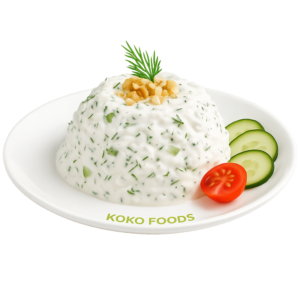 Салата Снежанка – класическа разядка с кисело мляко и краставици от Koko Foods Казанлък