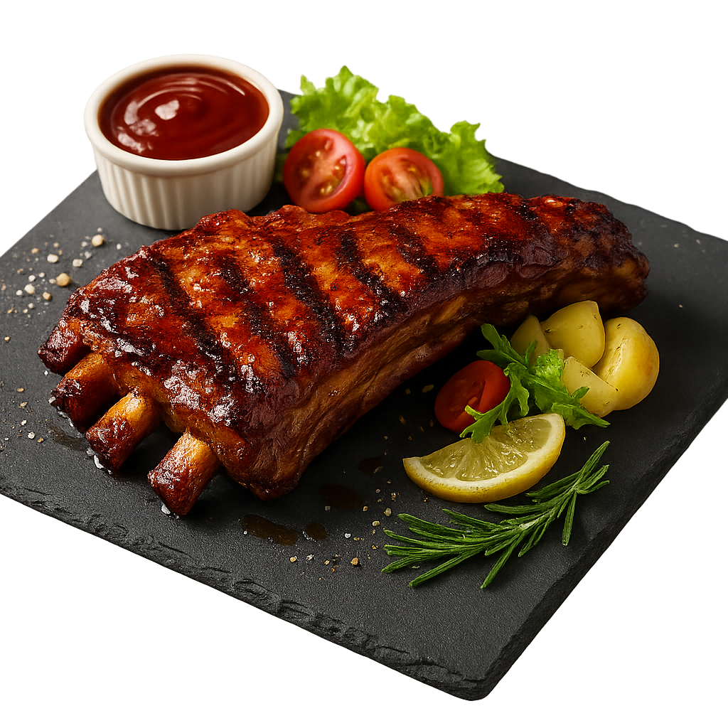 Свински ребра на скара – печено месо с гарнитура от Koko Foods Казанлък
