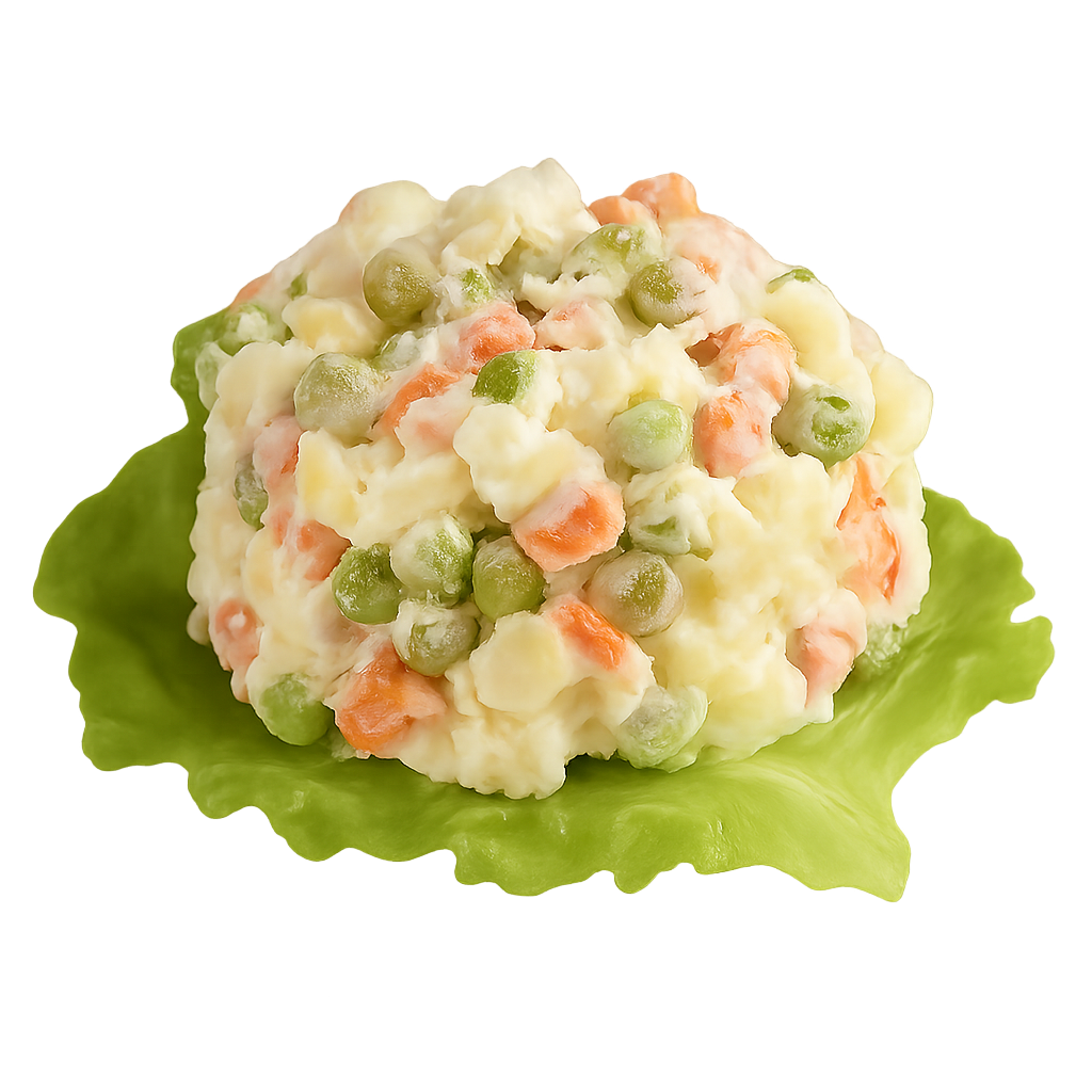 Руска салата с картофи, грах и майонеза – готова порция от Koko Foods Казанлък