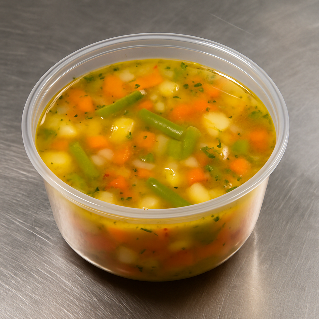 Зеленчукова супа в прозрачна кутия за вкъщи – Koko Foods, Казанлък